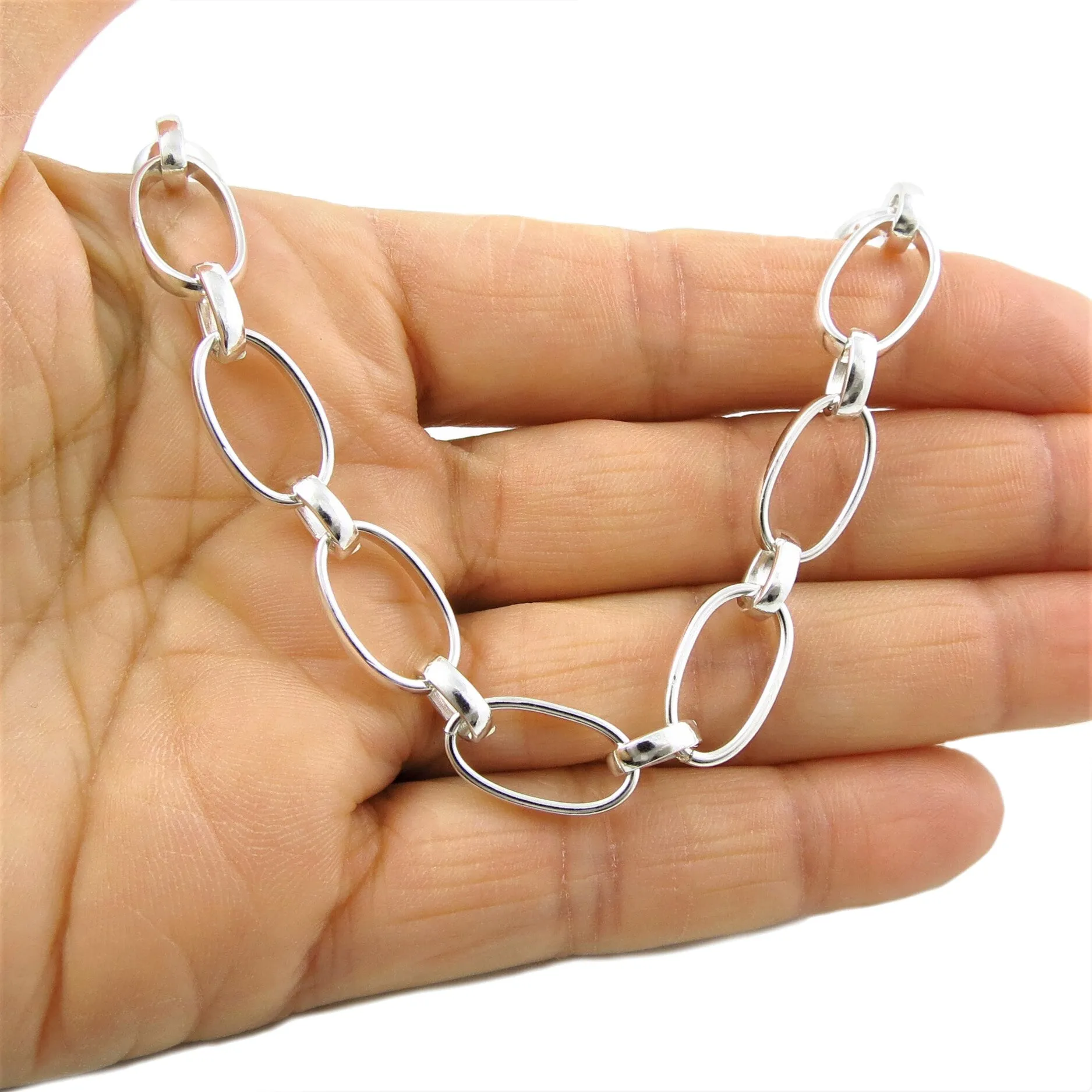 Women's Sterling Silver Chain Bracelet
