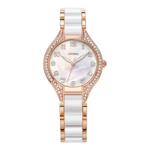 Women's Waterproof Quartz Watch With Luminous Pointers