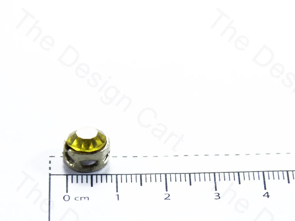 Yellow Circular Golden Kundan Stones